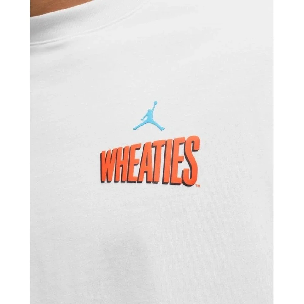 Jordan Flight MVP 85 Wheaties Long Sleeve Graphic T-Shirt White Mens Medium